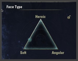 Character creation - Face type selector